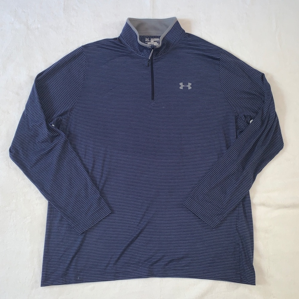 UNDER ARMOUR MENS BLUE LOOSE FITTED LONG SLEEVE